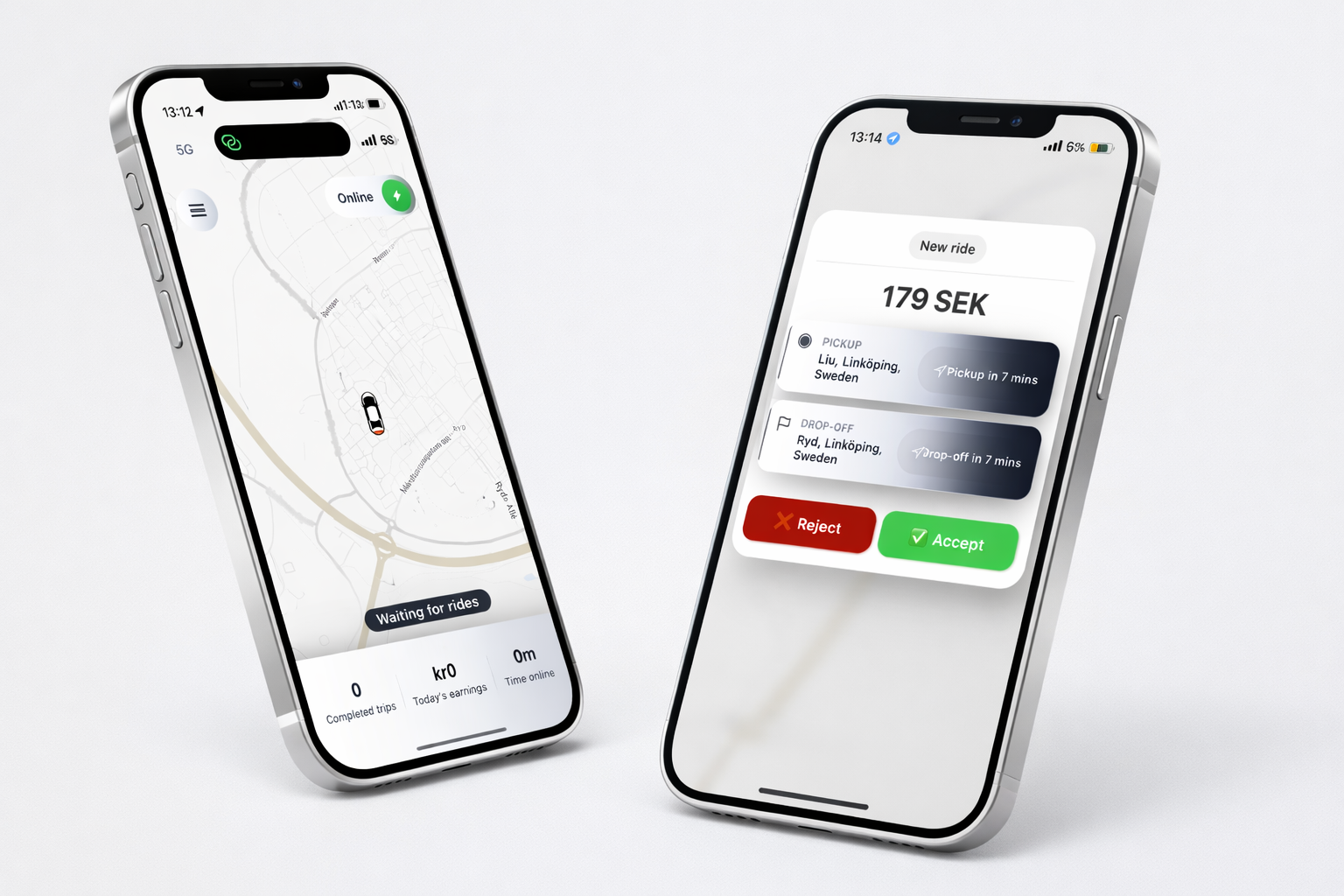 TaxiFlow förarapp
